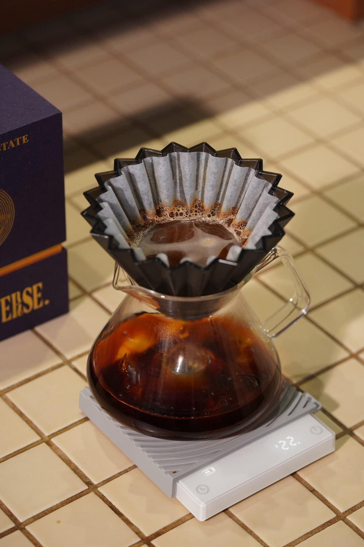 Coffeeverse pour-over dripper and glass coffee server