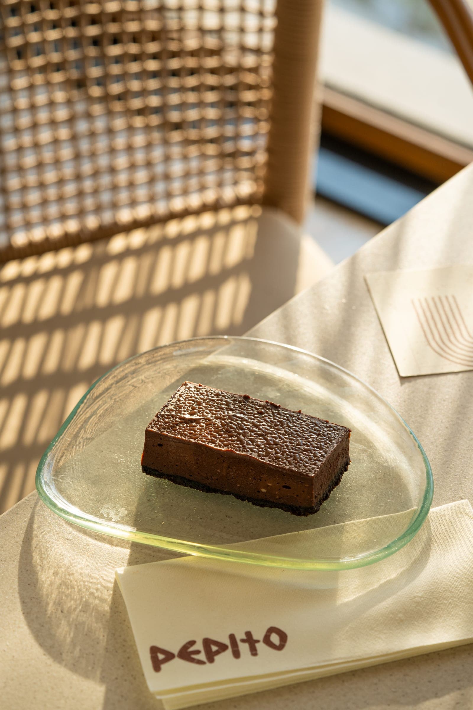 Pepito dark chocolate cheesecake
