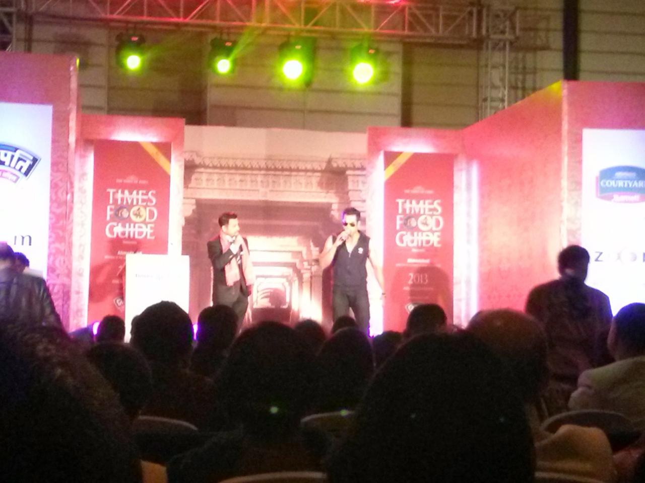 The stage at a Times Food Awards evening in Ahmedabad