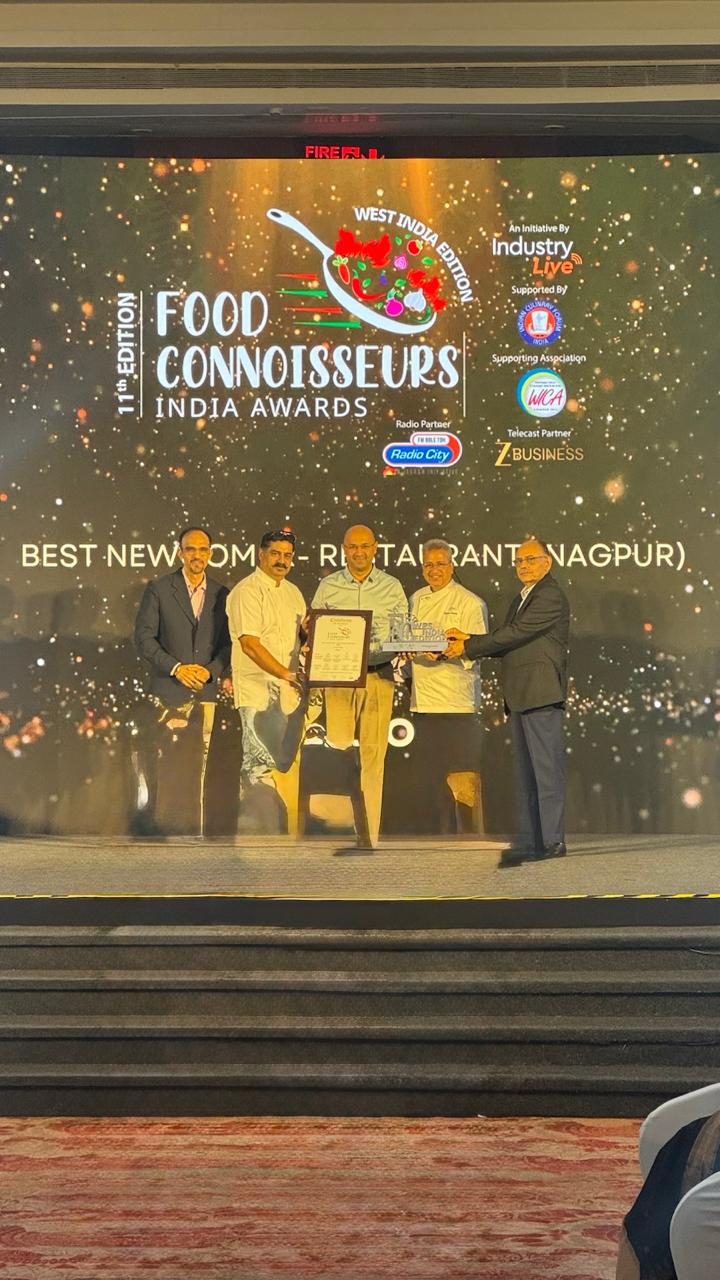 On stage at the Food Connoisseurs India Awards, West India Edition