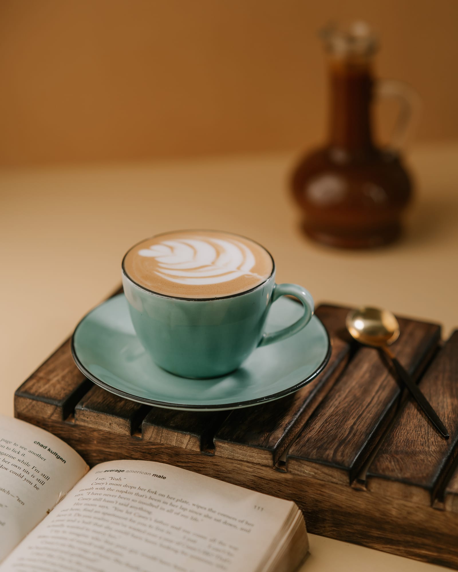 Muse cafe styling, latte art detail